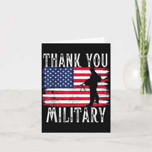 Thank Military Patriotic Veteran Memorial Day Card