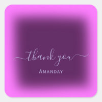 Thank Name Pink Berry Favour Frame Holographic