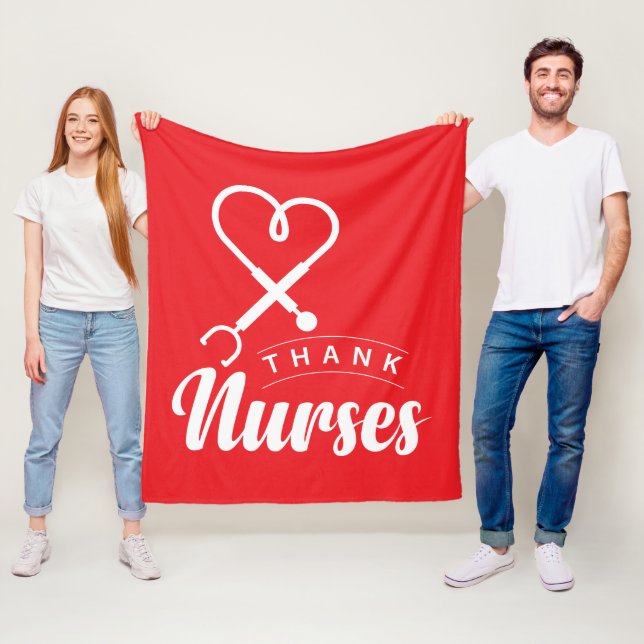 Thank Nurses Fleece Blanket (In Situ)