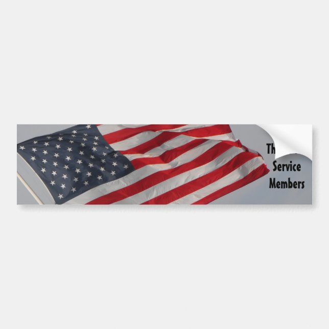 Thank our Service Members Bumper Sticker (Front)