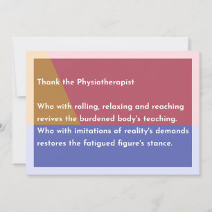 Thank the Physiotherapist You Card