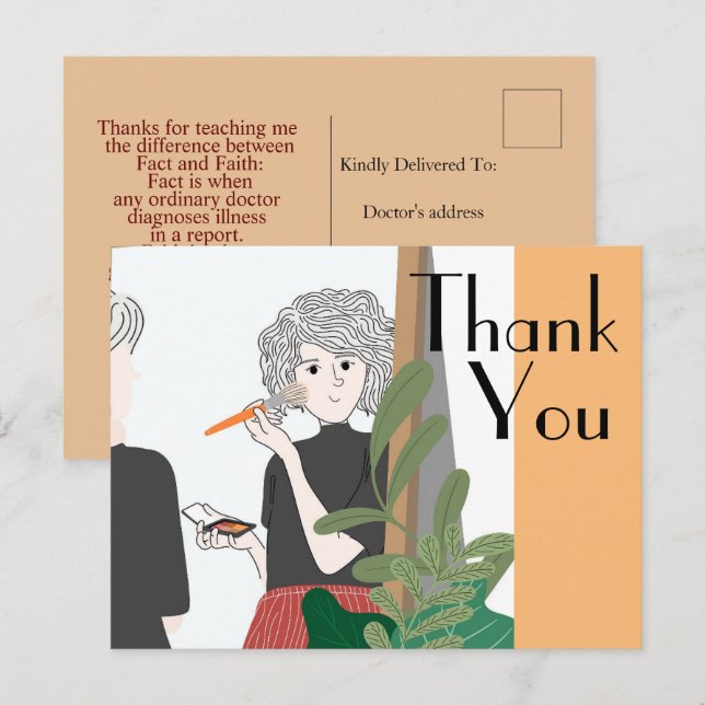 Thank to the doctor postcard (Front/Back)