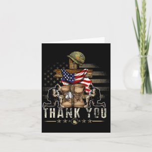 Thank Veterans Day Memorial Day Partiotic Military Card