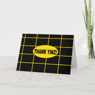 Thank Yinz Gold Centred Greeting Card