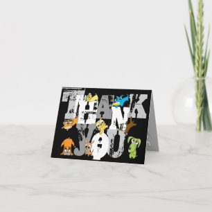 Thank You 12 dogs Illustration Card