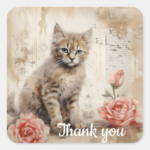 Thank you 13 square sticker