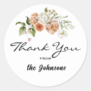 Thank You, 1.5-in Envelope or Shower Favour (20) Classic Round Sticker