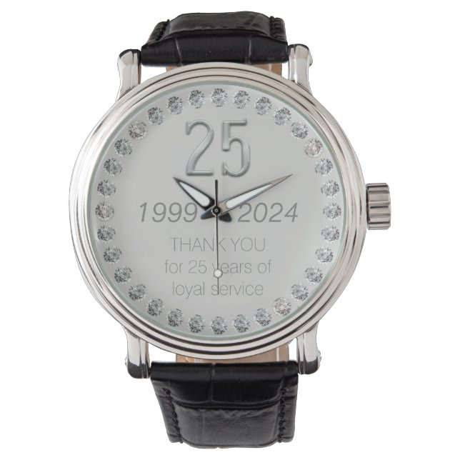 Thank You 25th Anniversary Employee Work Watch (Front)