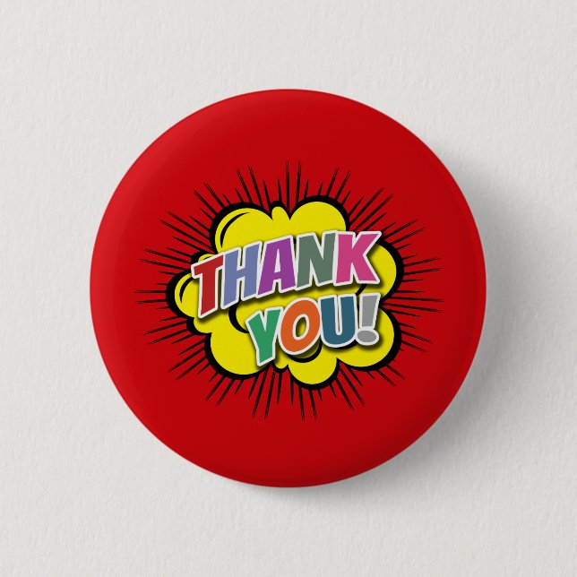 Thank You 2 Inch Round Button (Front)