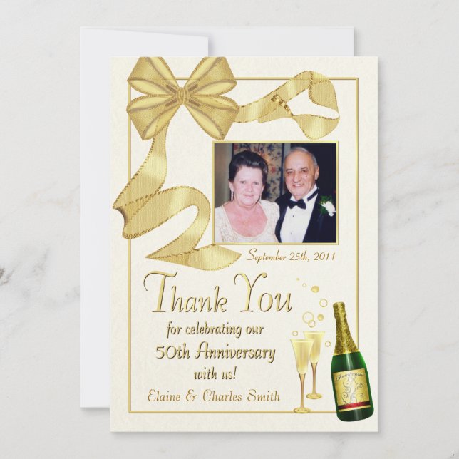 Thank You 50th Anniversary Gift - Flat photo card (Front)