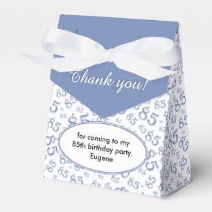 Thank You 85th Blue/White Random Number Pattern Favor Box
