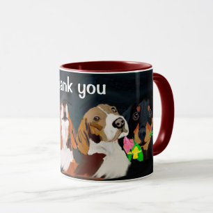 Thank You - a dog gathering Mug