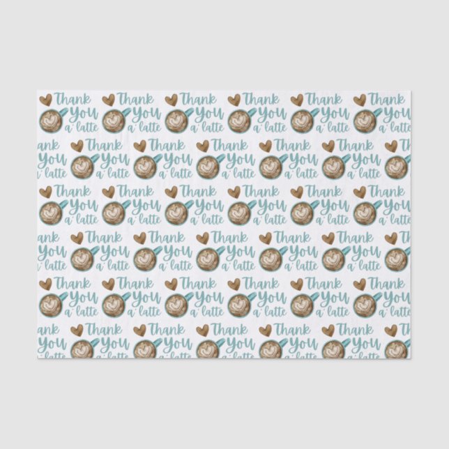 Thank You A Latte Tissue Paper  (Front)