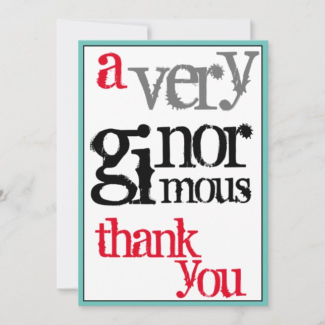 Thank You A Very Big Ginormous Thank You (Front)