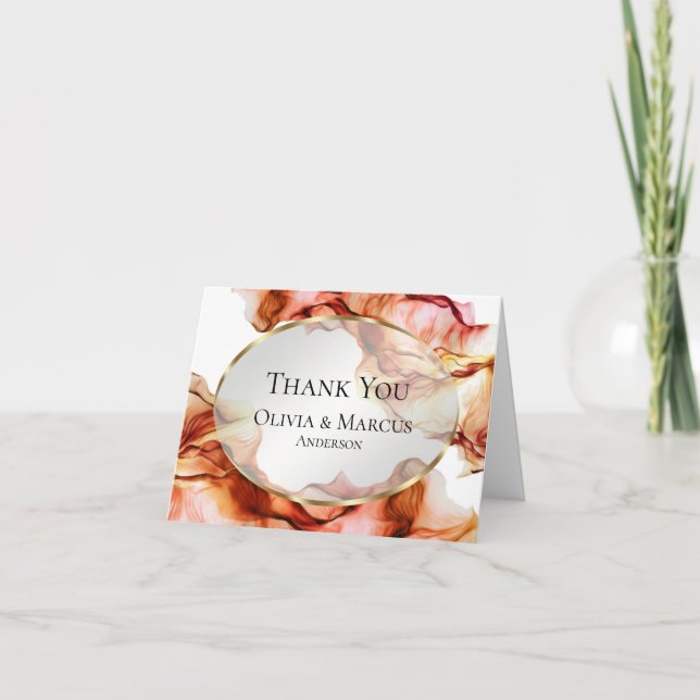 Thank You | Abstract Autumn Colours Watercolor Ink (Front)