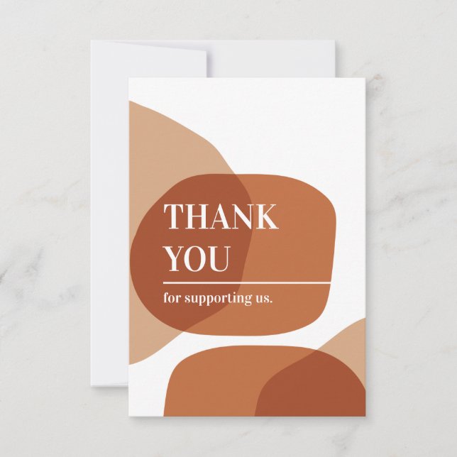 Thank You Abstract Shapes Business Card (Front)