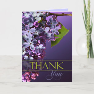 Thank You Acknowledgement Floral Flowers Blank Card