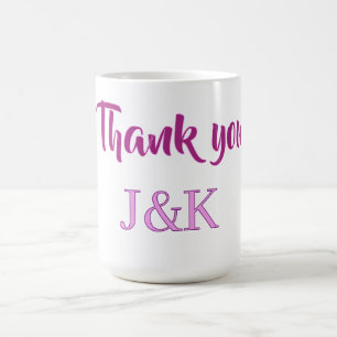 Thank you add couple name initial letter PURPLE PI Coffee Mug
