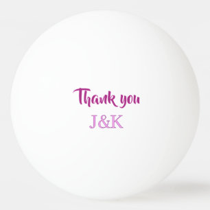 Thank you add couple name initial letter PURPLE PI Ping Pong Ball