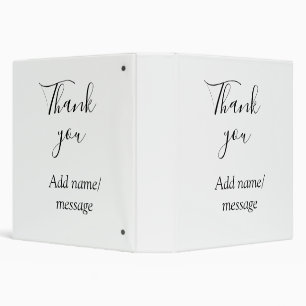 Thank you add name message simple stylish calligra binder