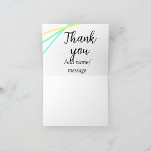 Thank you add name message simple stylish calligra card