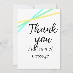 Thank you add name message simple stylish calligra holiday card