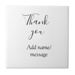 Thank you add name message simple stylish calligra tile