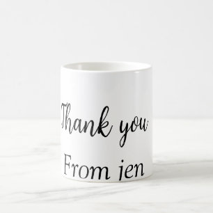 Thank you add your name text image editable poste coffee mug