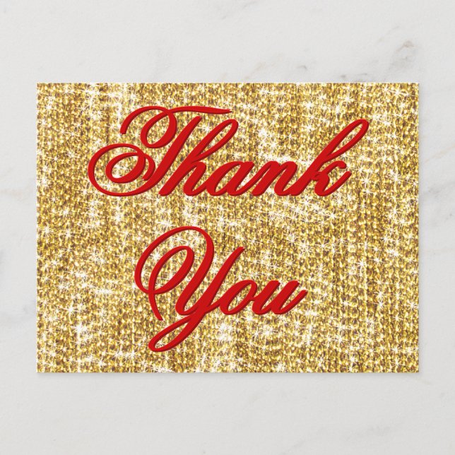 Thank You - All the Gold in the World Postcard (Front)