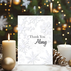 Thank You Always – Snowflake Winter Card