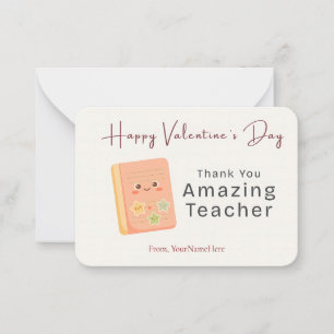 Thank You Amazing Teacher Valentine Card