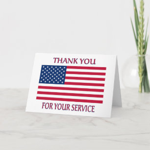 Thank You American Flag Card