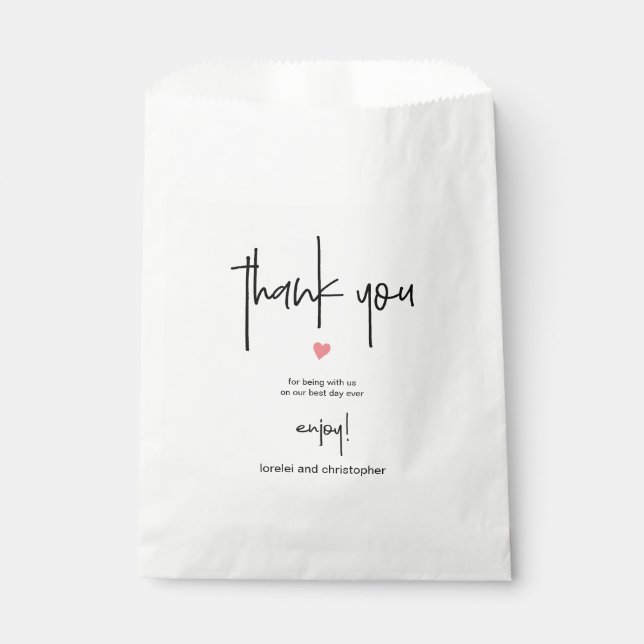 Thank You And Enjoy Cookie & Gift Favour Bag (Front)