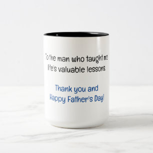 Thank you and Happy Father's Day Two-Tone Coffee Mug
