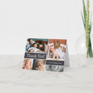 Thank You and Introducing Second baby Photos Invitation