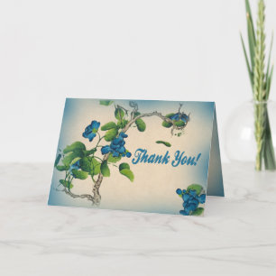 Thank You Antique Chinese Flower Card