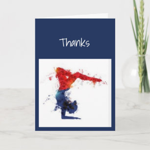Thank You Appreciation Gymnastics Player Card