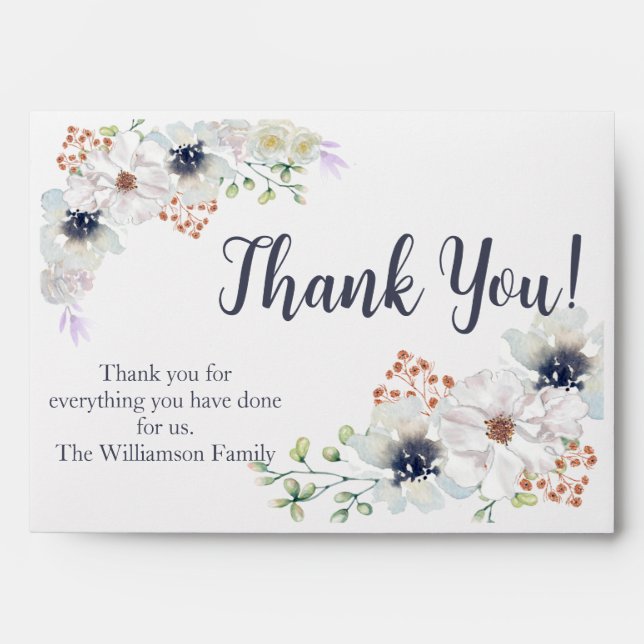 Thank You Appreciation Money Gift Envelope (Front)