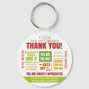 Thank You Appreciation Quote Keychain