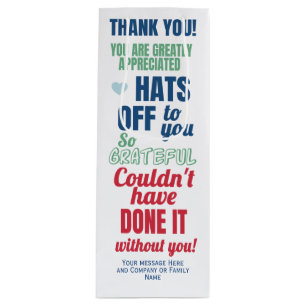 Thank You Appreciation Wine Gift Bag