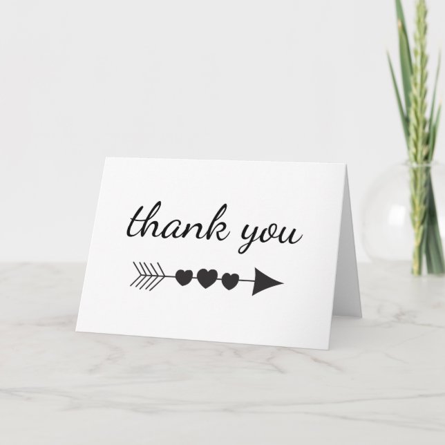 Thank You Arrow Hearts Card (Front)
