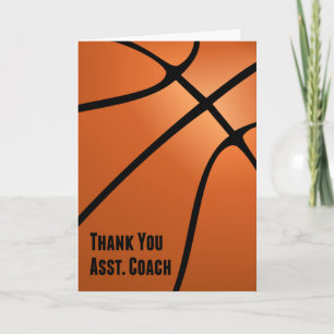Thank You Assistant Basketball Coach for Hard Work Card
