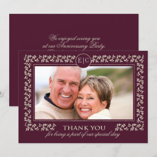 Thank You. Attending Anniversary Party Photo Card