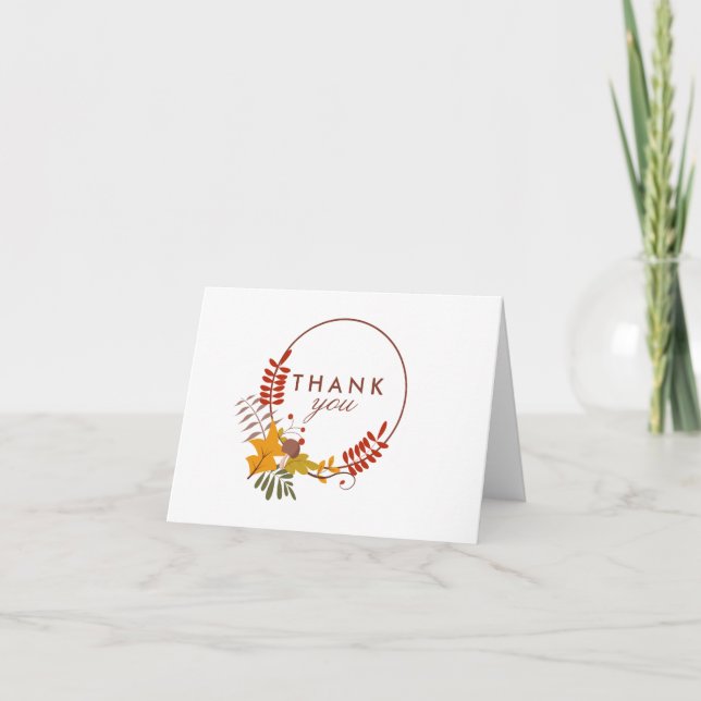 THANK YOU | Autumn Floral Card (Front)