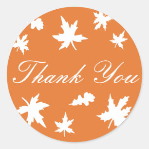 Thank You Autumn Leaves Envelope Sticker Seal
