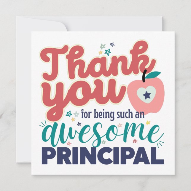 Thank You Awesome Principal Card (Front)