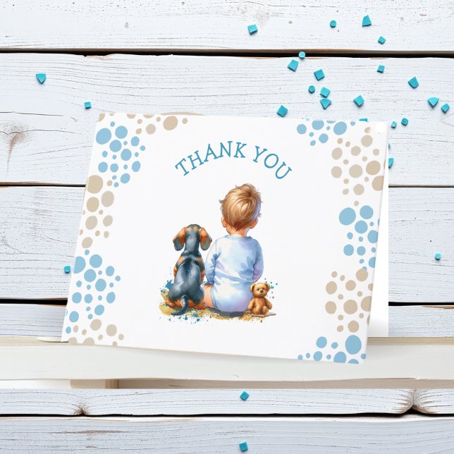 Thank You Baby and Dachshund Puppy Baby Shower (Creator Uploaded)