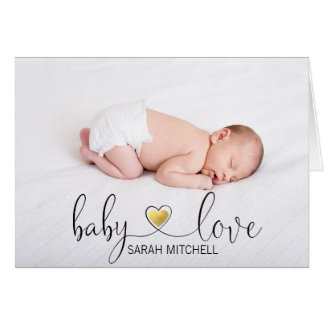 THANK YOU Baby Love Shower Gold | PHOTO + TEXT