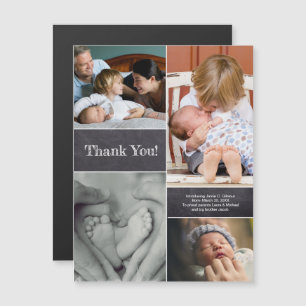 Thank you Baby photo collage Birth Announcement