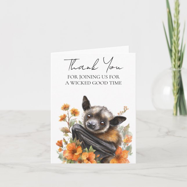Thank you Baby Shower Bat Halloween  (Front)
